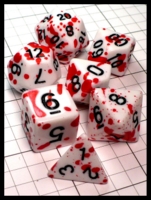 Dice : Dice - Dice Sets - White with Red Splatter and Black Numerals - Temu Feb 2024